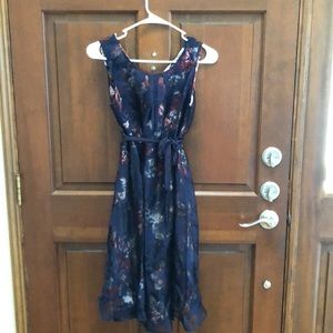 Motherhood maternity navy lacy formal dress
